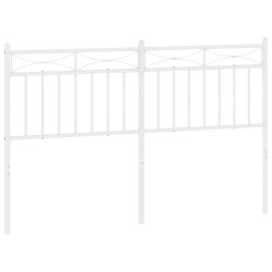 vidaXL Kopfteil Metall Weiß 140 cm