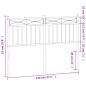 vidaXL Kopfteil Metall Weiß 140 cm