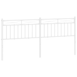 vidaXL Kopfteil Metall Weiß 200 cm