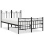 vidaXL Bettgestell mit Kopf- und Fußteil Metall Schwarz 120x190 cm vidaXL Bettgestell mit Kopf- und Fußteil Metall Schwarz 120x190 cm