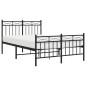 vidaXL Bettgestell mit Kopf- und Fußteil Metall Schwarz 120x190 cm vidaXL Bettgestell mit Kopf- und Fußteil Metall Schwarz 120x190 cm
