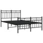 vidaXL Bettgestell mit Kopf- und Fußteil Metall Schwarz 120x190 cm vidaXL Bettgestell mit Kopf- und Fußteil Metall Schwarz 120x190 cm
