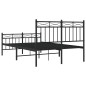 vidaXL Bettgestell mit Kopf- und Fußteil Metall Schwarz 120x190 cm vidaXL Bettgestell mit Kopf- und Fußteil Metall Schwarz 120x190 cm