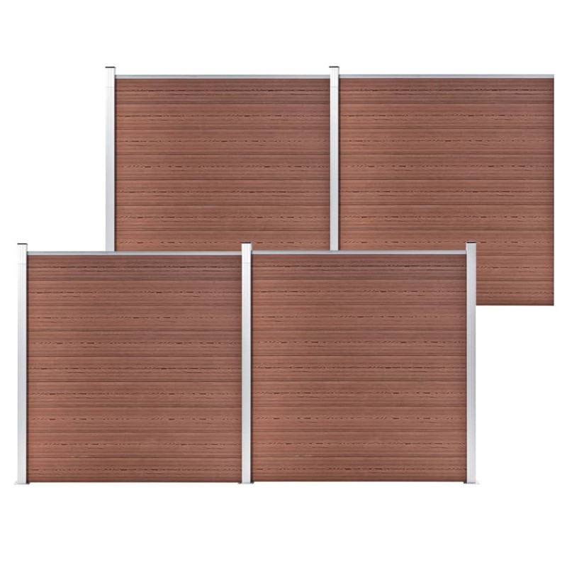 vidaXL Gartenzaun WPC 699x186 cm Braun vidaXL Gartenzaun WPC 699x186 cm Braun