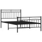 vidaXL Bettgestell mit Kopf- und Fußteil Metall Schwarz 100x200 cm vidaXL Bettgestell mit Kopf- und Fußteil Metall Schwarz 100x200 cm