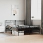 vidaXL Bettgestell mit Kopf- und Fußteil Metall Schwarz 160x200 cm vidaXL Bettgestell mit Kopf- und Fußteil Metall Schwarz 160x200 cm