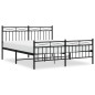 vidaXL Bettgestell mit Kopf- und Fußteil Metall Schwarz 160x200 cm vidaXL Bettgestell mit Kopf- und Fußteil Metall Schwarz 160x200 cm