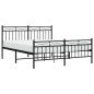 vidaXL Bettgestell mit Kopf- und Fußteil Metall Schwarz 160x200 cm vidaXL Bettgestell mit Kopf- und Fußteil Metall Schwarz 160x200 cm