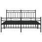 vidaXL Bettgestell mit Kopf- und Fußteil Metall Schwarz 160x200 cm vidaXL Bettgestell mit Kopf- und Fußteil Metall Schwarz 160x200 cm