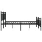 vidaXL Bettgestell mit Kopf- und Fußteil Metall Schwarz 160x200 cm vidaXL Bettgestell mit Kopf- und Fußteil Metall Schwarz 160x200 cm