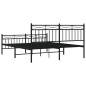 vidaXL Bettgestell mit Kopf- und Fußteil Metall Schwarz 160x200 cm vidaXL Bettgestell mit Kopf- und Fußteil Metall Schwarz 160x200 cm