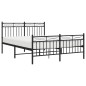 vidaXL Bettgestell mit Kopf- und Fußteil Metall Schwarz 140x200 cm vidaXL Bettgestell mit Kopf- und Fußteil Metall Schwarz 140x200 cm