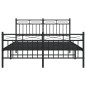 vidaXL Bettgestell mit Kopf- und Fußteil Metall Schwarz 140x200 cm vidaXL Bettgestell mit Kopf- und Fußteil Metall Schwarz 140x200 cm