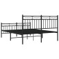 vidaXL Bettgestell mit Kopf- und Fußteil Metall Schwarz 140x200 cm vidaXL Bettgestell mit Kopf- und Fußteil Metall Schwarz 140x200 cm