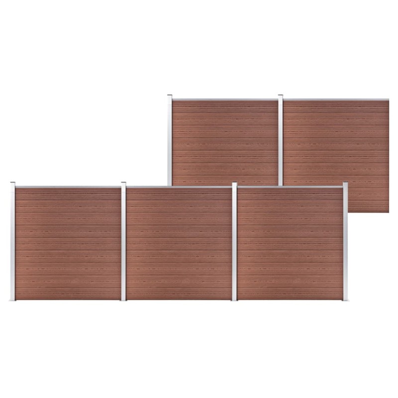 vidaXL Gartenzaun WPC 872x186 cm Braun vidaXL Gartenzaun WPC 872x186 cm Braun