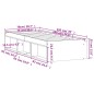 vidaXL Bettgestell Weiß 75x190 cm vidaXL Bettgestell Weiß 75x190 cm