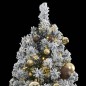 vidaXL Künstlicher Weihnachtsbaum Klappbar 300 LEDs & Kugeln 210 cm vidaXL Künstlicher Weihnachtsbaum Klappbar 300 LEDs & Kugeln 210 cm
