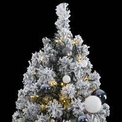vidaXL Künstlicher Weihnachtsbaum Klappbar 300 LEDs & Kugeln 240 cm