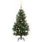 vidaXL Künstlicher Weihnachtsbaum Klappbar 150 LEDs & Kugeln 150 cm vidaXL Künstlicher Weihnachtsbaum Klappbar 150 LEDs & Kugeln 150 cm