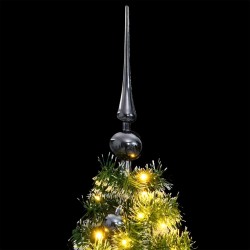 vidaXL Künstlicher Weihnachtsbaum Klappbar 150 LEDs & Kugeln 120 cm