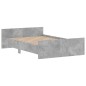 vidaXL Bettgestell mit Kopf- und Fußteil Betongrau 120x200 cm vidaXL Bettgestell mit Kopf- und Fußteil Betongrau 120x200 cm