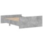 vidaXL Bettgestell mit Kopf- und Fußteil Betongrau 120x200 cm vidaXL Bettgestell mit Kopf- und Fußteil Betongrau 120x200 cm