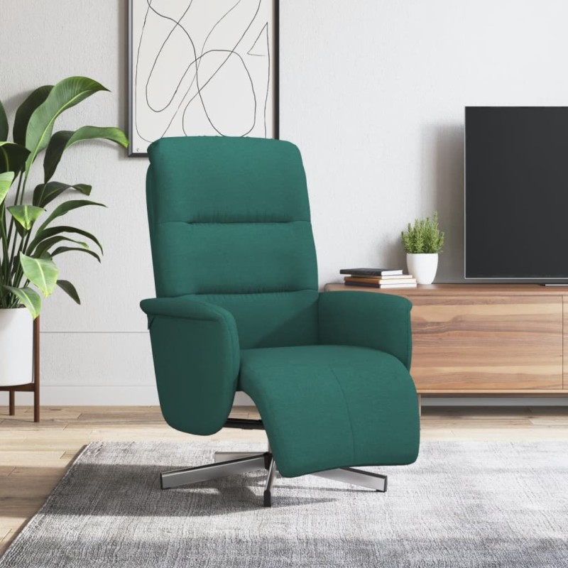vidaXL Relaxsessel mit Fußteil Dunkelgrün Stoff vidaXL Relaxsessel mit Fußteil Dunkelgrün Stoff