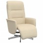 vidaXL Relaxsessel mit Fußhocker Creme Stoff vidaXL Relaxsessel mit Fußhocker Creme Stoff