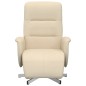 vidaXL Relaxsessel mit Fußhocker Creme Stoff vidaXL Relaxsessel mit Fußhocker Creme Stoff