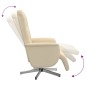 vidaXL Relaxsessel mit Fußhocker Creme Stoff vidaXL Relaxsessel mit Fußhocker Creme Stoff