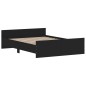 vidaXL Bettgestell mit Kopf- und Fußteil Schwarz 140x190 cm vidaXL Bettgestell mit Kopf- und Fußteil Schwarz 140x190 cm