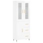 Highboard Hochglanz-Weiß 69,5x34x180 cm Holzwerkstoff Highboard Hochglanz-Weiß 69,5x34x180 cm Holzwerkstoff