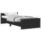 vidaXL Bettgestell Schwarz 90x190 cm Holzwerkstoff vidaXL Bettgestell Schwarz 90x190 cm Holzwerkstoff