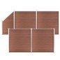 vidaXL WPC Zaun-Set 4 Quadrate + 1 Schräge 792x186 cm Braun vidaXL WPC Zaun-Set 4 Quadrate + 1 Schräge 792x186 cm Braun