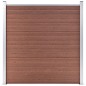 vidaXL WPC Zaun-Set 4 Quadrate + 1 Schräge 792x186 cm Braun vidaXL WPC Zaun-Set 4 Quadrate + 1 Schräge 792x186 cm Braun