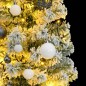 vidaXL Künstlicher Weihnachtsbaum Klappbar 150 LEDs & Kugeln 120 cm vidaXL Künstlicher Weihnachtsbaum Klappbar 150 LEDs & Kugeln 120 cm