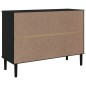 vidaXL Sideboard SENJA Rattan-Optik Schwarz 112x40x80 cm Kiefernholz vidaXL Sideboard SENJA Rattan-Optik Schwarz 112x40x80 cm Kiefernholz