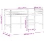 vidaXL Kinderhochbett mit Leiter Weiß 80x200 cm Massivholz Kiefer vidaXL Kinderhochbett mit Leiter Weiß 80x200 cm Massivholz Kiefer