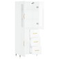 Highboard Hochglanz-Weiß 69,5x34x180 cm Holzwerkstoff Highboard Hochglanz-Weiß 69,5x34x180 cm Holzwerkstoff