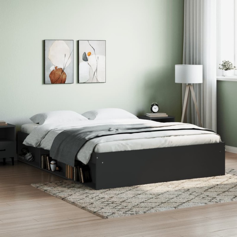 vidaXL Bettgestell Schwarz 140x190 cm vidaXL Bettgestell Schwarz 140x190 cm