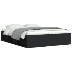 vidaXL Bettgestell Schwarz 140x190 cm