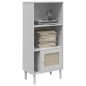 vidaXL Bücherschrank SENJA Rattan-Look Weiß 60x35x130 cm Kiefernholz vidaXL Bücherschrank SENJA Rattan-Look Weiß 60x35x130 cm Kiefernholz