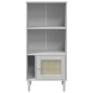 vidaXL Bücherschrank SENJA Rattan-Look Weiß 60x35x130 cm Kiefernholz vidaXL Bücherschrank SENJA Rattan-Look Weiß 60x35x130 cm Kiefernholz