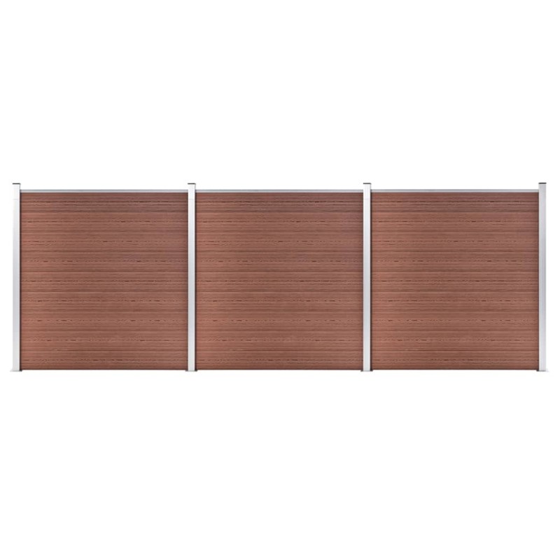 Gartenzaun WPC 526x186 cm Braun Gartenzaun WPC 526x186 cm Braun