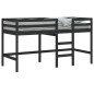 vidaXL Kinderhochbett mit Leiter Schwarz 90x200 cm Massivholz Kiefer vidaXL Kinderhochbett mit Leiter Schwarz 90x200 cm Massivholz Kiefer