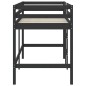 vidaXL Kinderhochbett mit Leiter Schwarz 90x200 cm Massivholz Kiefer vidaXL Kinderhochbett mit Leiter Schwarz 90x200 cm Massivholz Kiefer