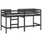 vidaXL Kinderhochbett mit Leiter Schwarz 90x200 cm Massivholz Kiefer vidaXL Kinderhochbett mit Leiter Schwarz 90x200 cm Massivholz Kiefer