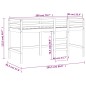 vidaXL Kinderhochbett mit Leiter Schwarz 90x200 cm Massivholz Kiefer vidaXL Kinderhochbett mit Leiter Schwarz 90x200 cm Massivholz Kiefer