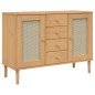 vidaXL Sideboard SENJA Braun 112x40x80 cm Massivholz Kiefer vidaXL Sideboard SENJA Braun 112x40x80 cm Massivholz Kiefer