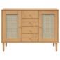 vidaXL Sideboard SENJA Braun 112x40x80 cm Massivholz Kiefer vidaXL Sideboard SENJA Braun 112x40x80 cm Massivholz Kiefer
